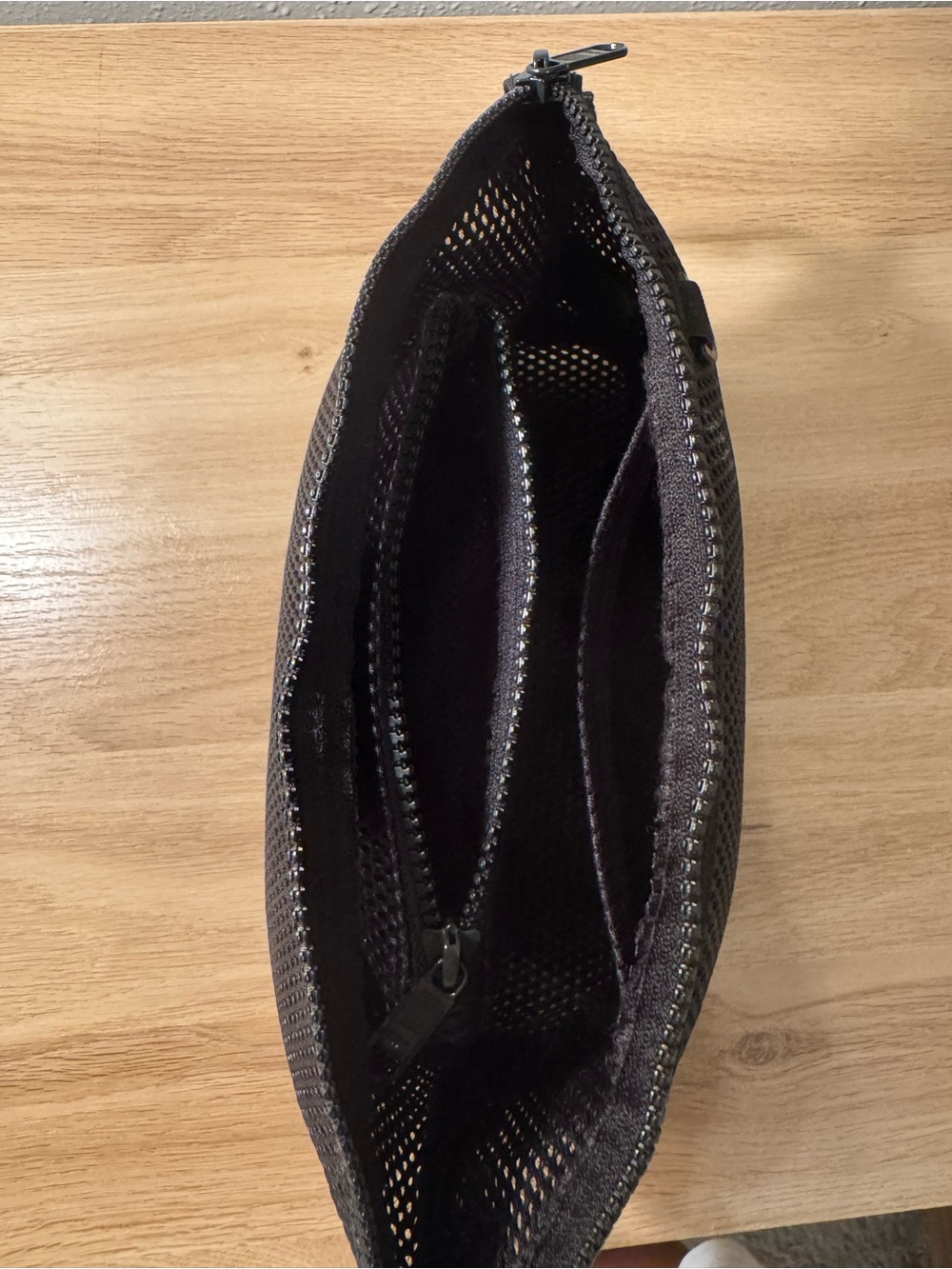 Dagne Dover Black Mesh Toiletry Pouch - Large - Picture 3 of 6